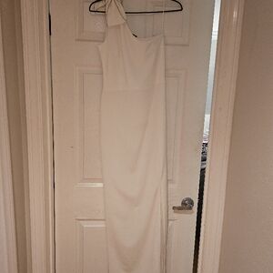 Elegant White One-Shoulder Dress